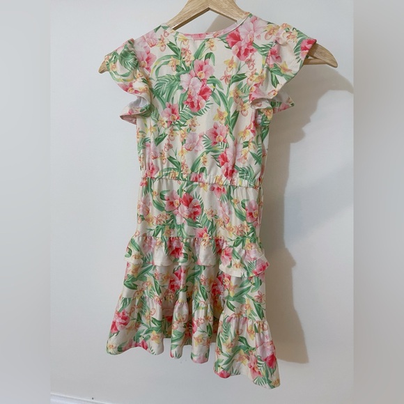 Tommy Bahama Girls Tropical Floral Dress | Ruffle Hem | Cruise & Summer Ready - Picture 5 of 5